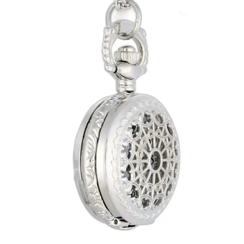 Collar de reloj de bronce plateado vintage para mujer
