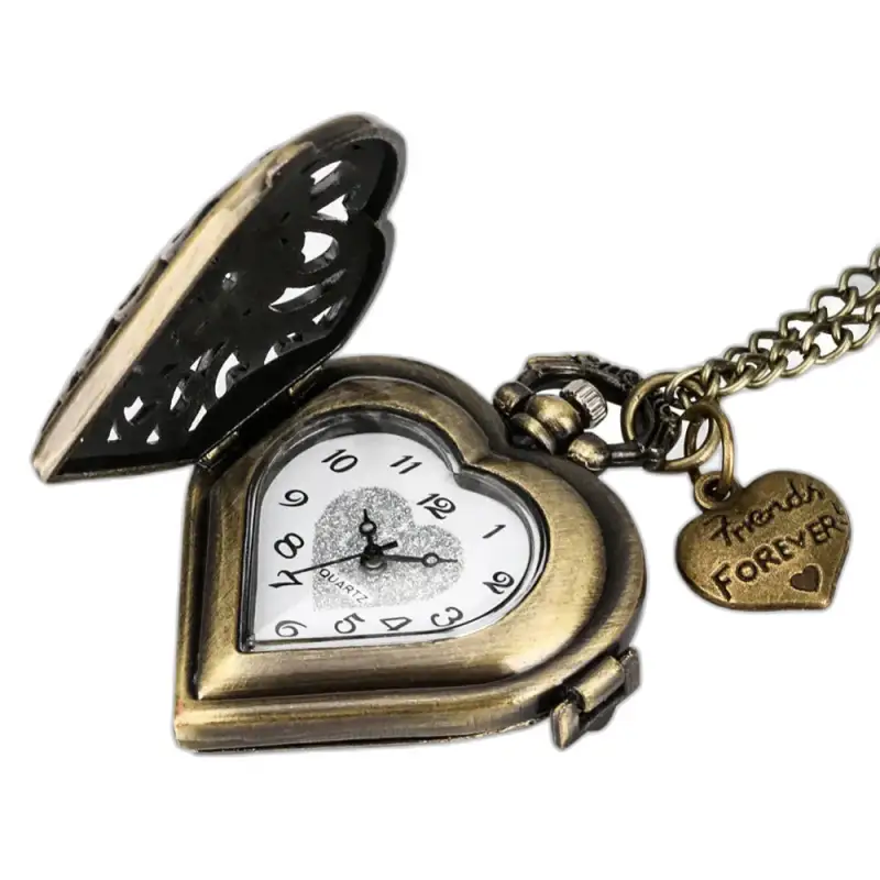 Reloj de cuarzo vintage con collar para hombre y mujer.