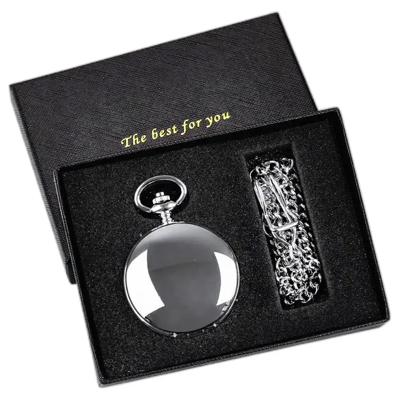 Reloj de bolsillo clásico doble Hunter plateado
