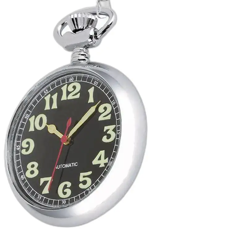 Reloj de bolsillo automático con esfera abierta elegante