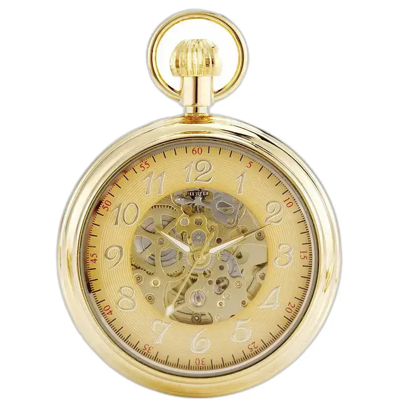 Reloj de bolsillo automático con esfera abierta de lujo