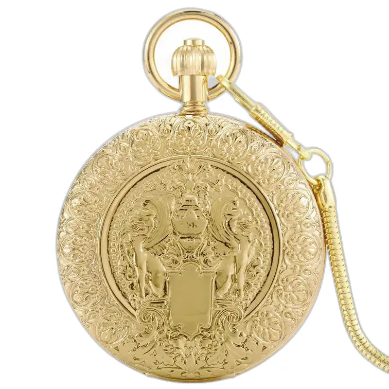 Reloj de bolsillo automático elegante con doble solapa