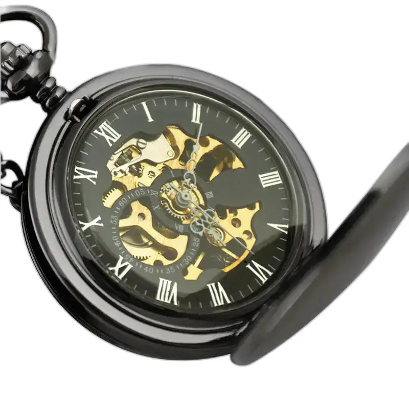 Reloj de bolsillo clásico elegante con doble solapa