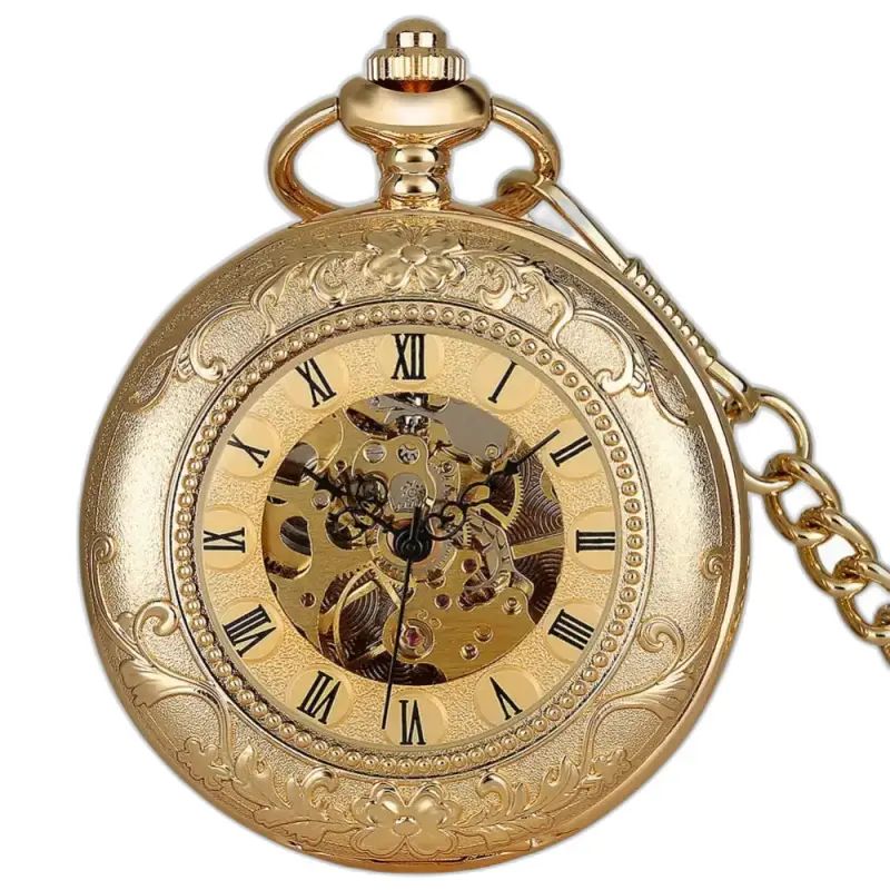 Reloj de bolsillo Golden Memory Luxe con refinada esfera dorada