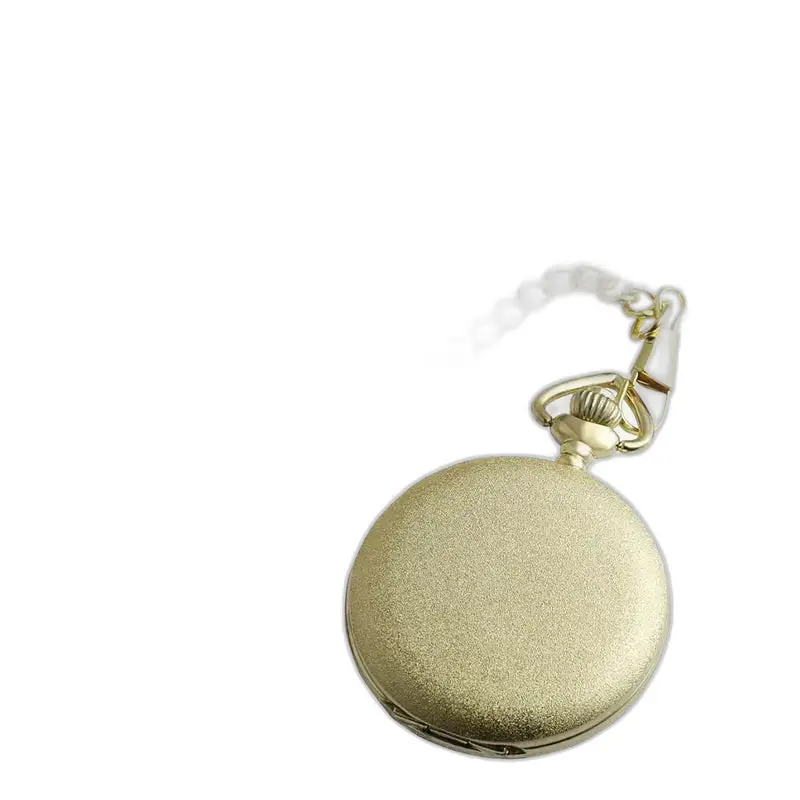 El reloj de bolsillo mecánico dorado de lujo combina elegancia y movimiento mecánico refinado.