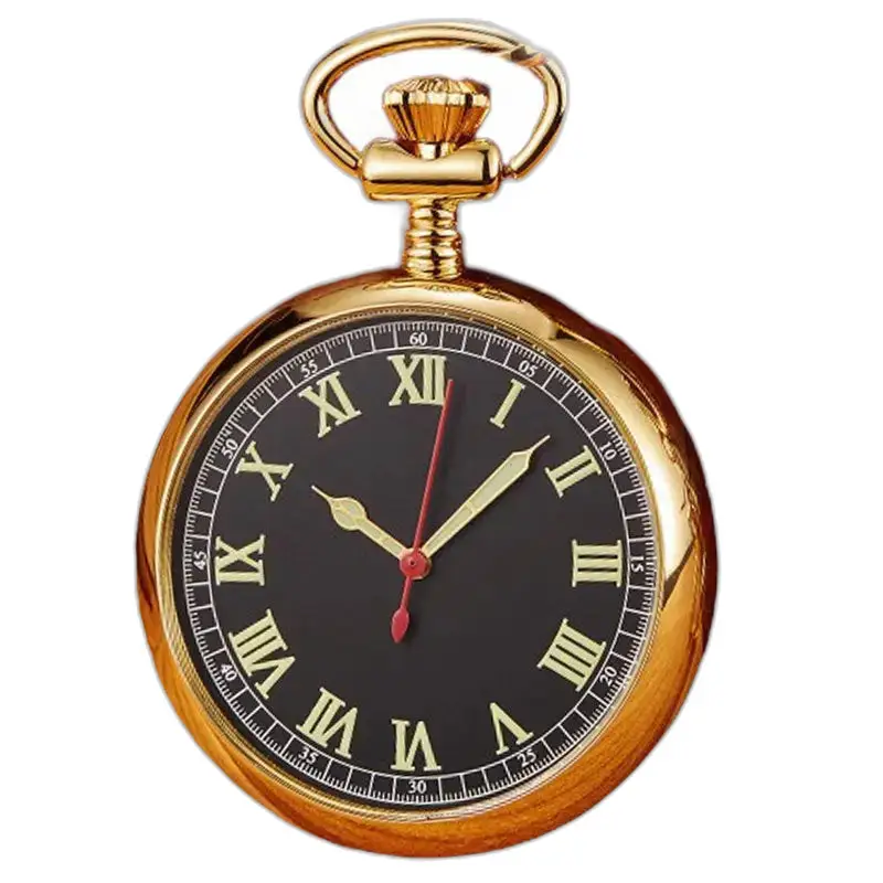 Lujoso reloj de bolsillo Beauty Lady con esfera decorada con números romanos.