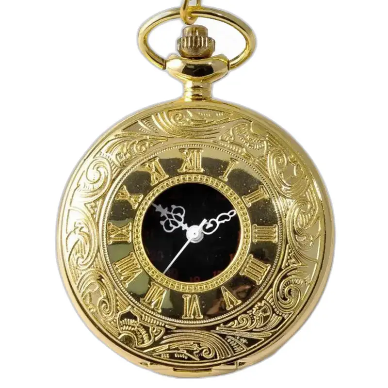 Reloj de bolsillo Romaine Luxe Gold con un elegante y refinado diseño dorado