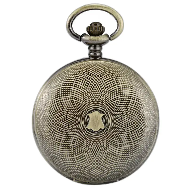 Reloj de bolsillo estilo Demi Chasseur con caja de bronce y esfera estampada