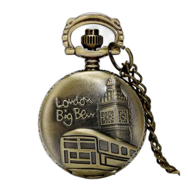 Reloj Big Ben Bronce Fantasía Collar con diseño de Londres en tono bronce