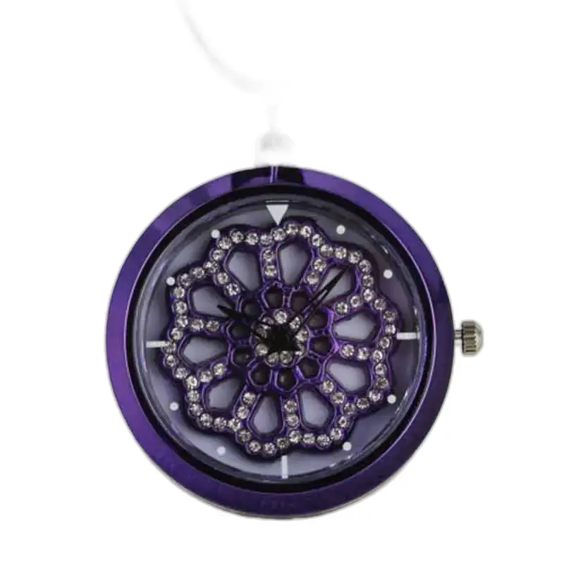 Elegante reloj con collar de flores para mujer, reloj con collar con esfera de piedras preciosas