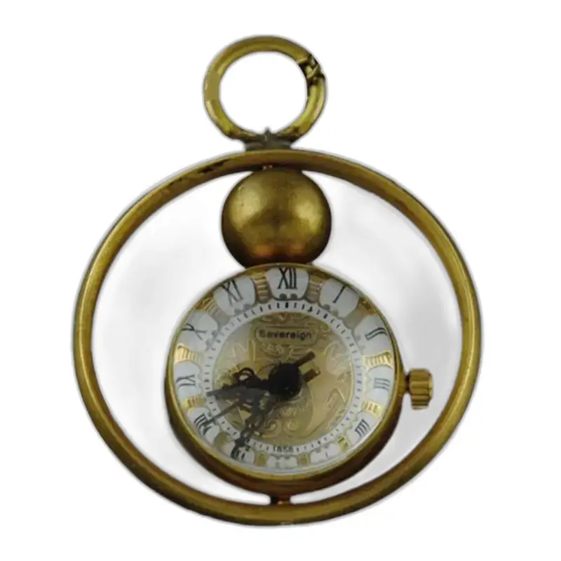 Reloj colgante dorado collar mecánico Vintage Cobre para hombre y mujer