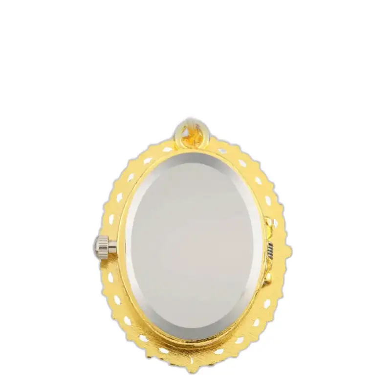 Reloj vintage Marie Quartz Collier para mujer con esfera ovalada y marco dorado