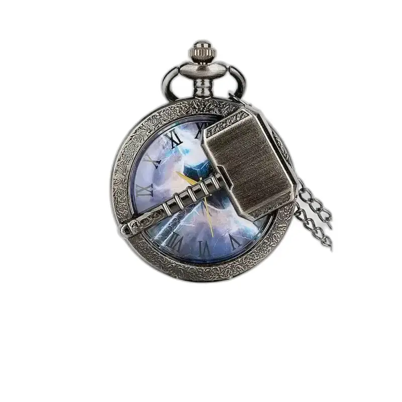 Reloj con collar de cuarzo Thor's Hammer para mujer con un diseño inspirado en Thor