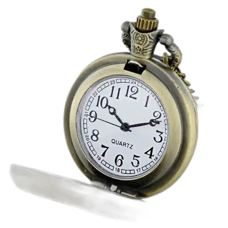 Reloj vintage unisex con collar de rosa roja con un elegante estilo de reloj antiguo.
