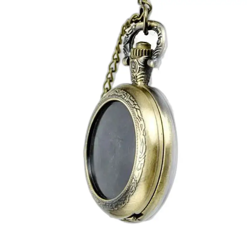 Reloj de collar de sol de bronce y acero inoxidable con reloj de collar antiguo