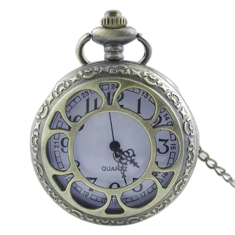 Reloj de pulsera vintage de cuarzo para hombre y mujer con una elegante y ornamentada caja de bronce