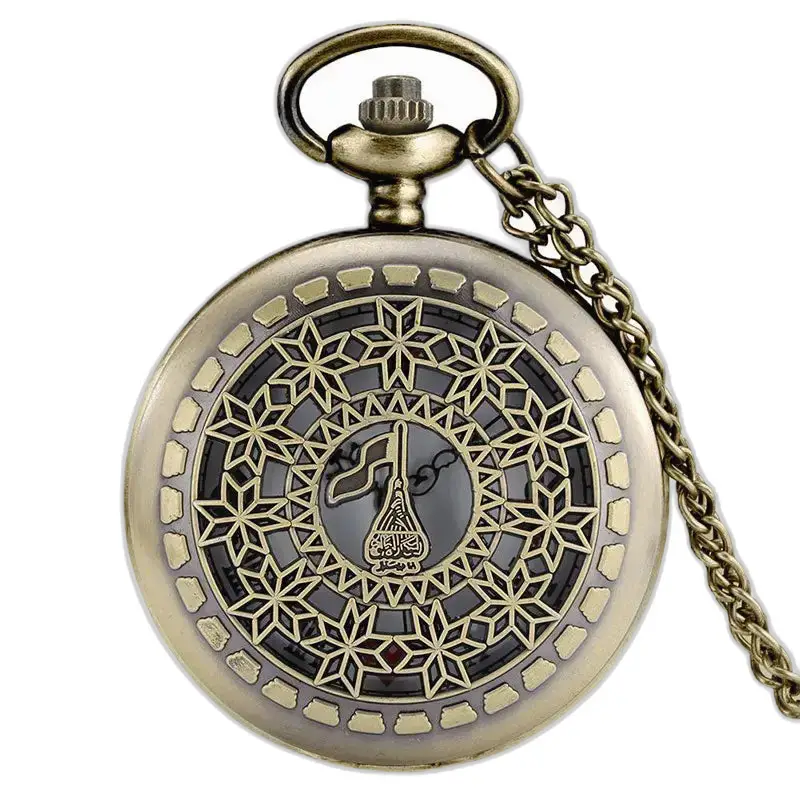 Precioso reloj con collar de flores retro vintage y elegante caja de bronce