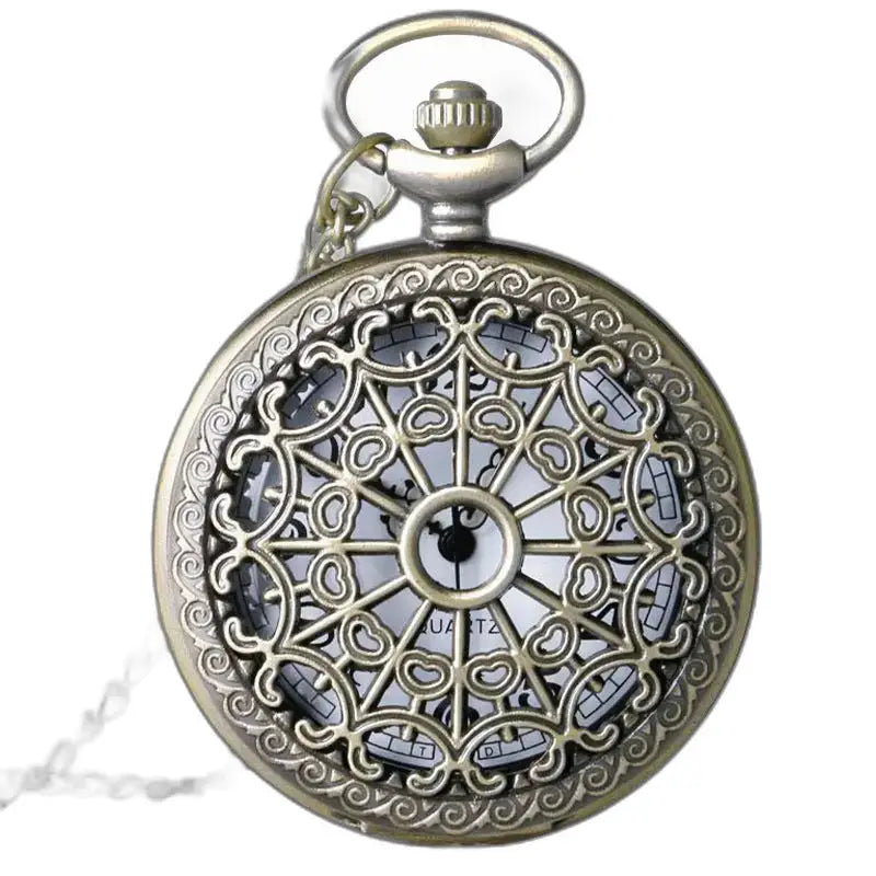 Reloj colgante de plata para mujer de estilo antiguo vintage con un diseño de reloj antiguo