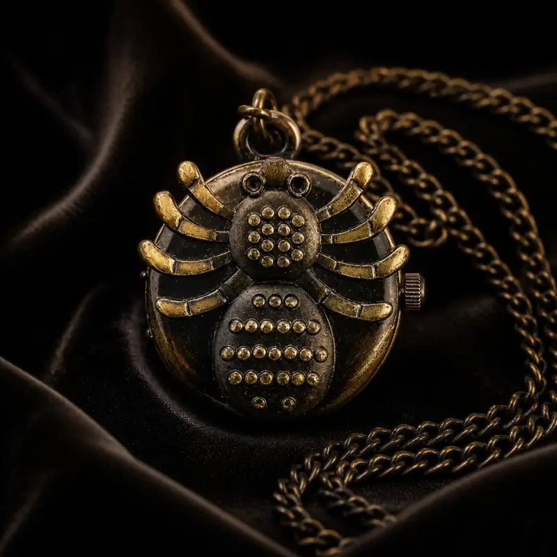 Reloj de bolsillo vintage de cuarzo Spider