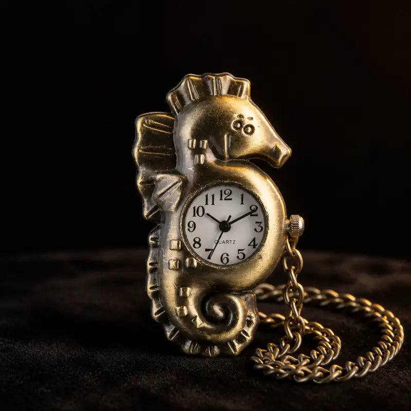 Reloj de bolsillo Seahorse de cuarzo para mujer