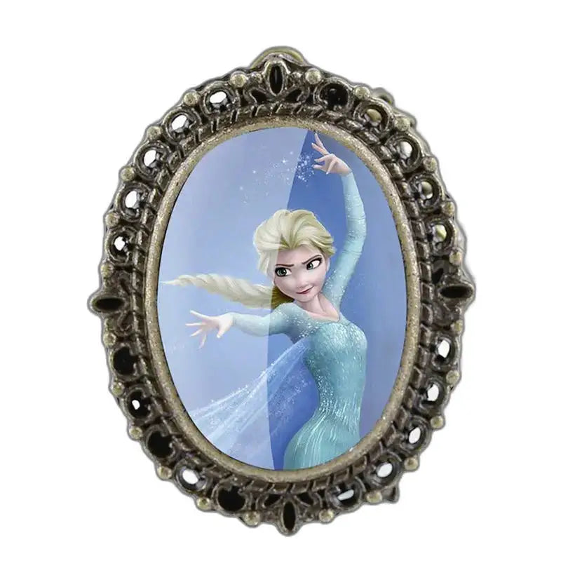 Colgante Elsa en marco ornamentado Reloj colgante Elsa de bronce vintage