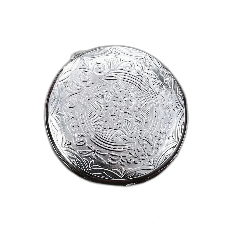 Reloj de bolsillo automático grabado para hombre, tapa de cazador plateada grabada con motivos florales, cerrado