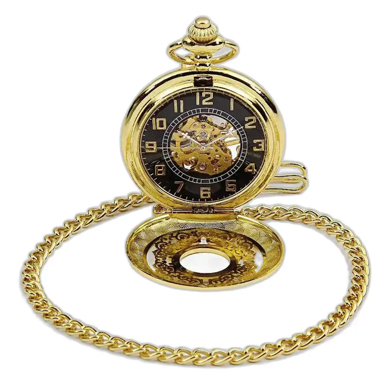 Montre à gousset femme or chic avec mouvement mécanique et remontage manuel élégant