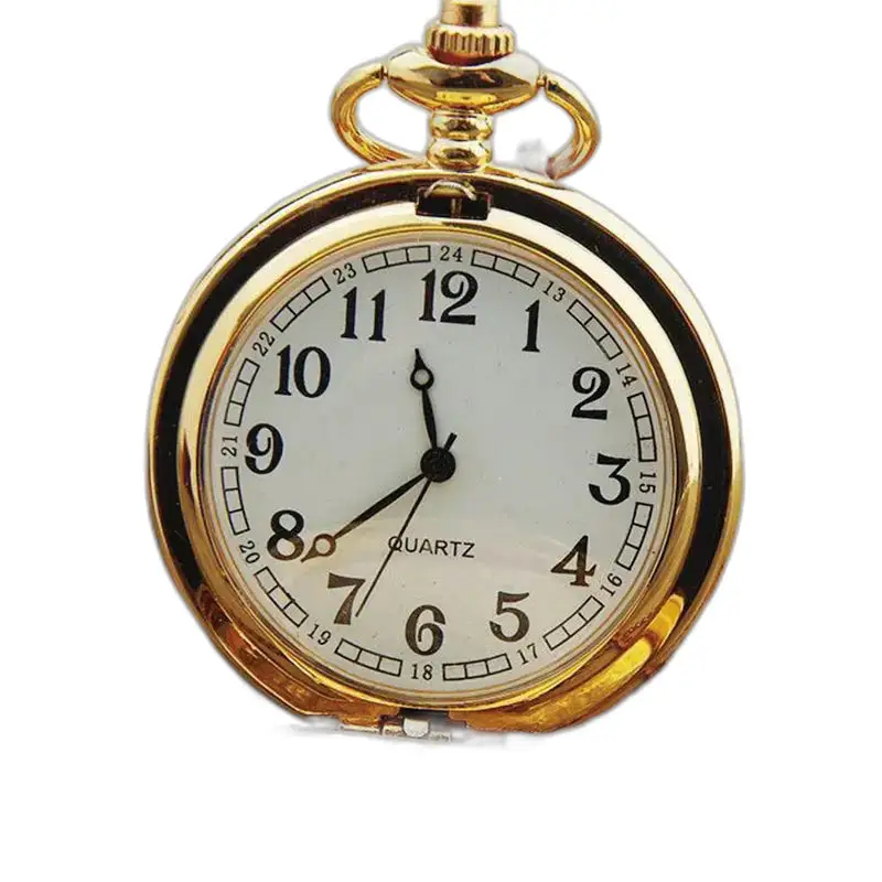 Montre Collier Chic Royale pour Homme Femme, montre collier dorée avec cadran blanc