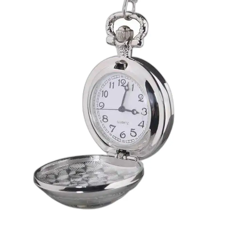 Montre Collier Papillon Ambre et Turquoise avec un cadran en argent ouvert