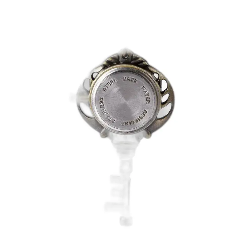 Montre Collier Pendante en Acier Inoxydable avec Fleurs au design orné