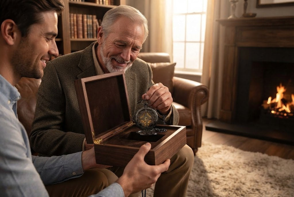 Montre à Gousset Automatique Squelette Homme - Une pièce de caractère